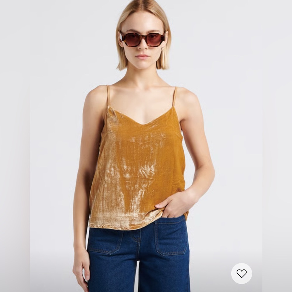 Grace & Mila Velvet Gold Cami Top